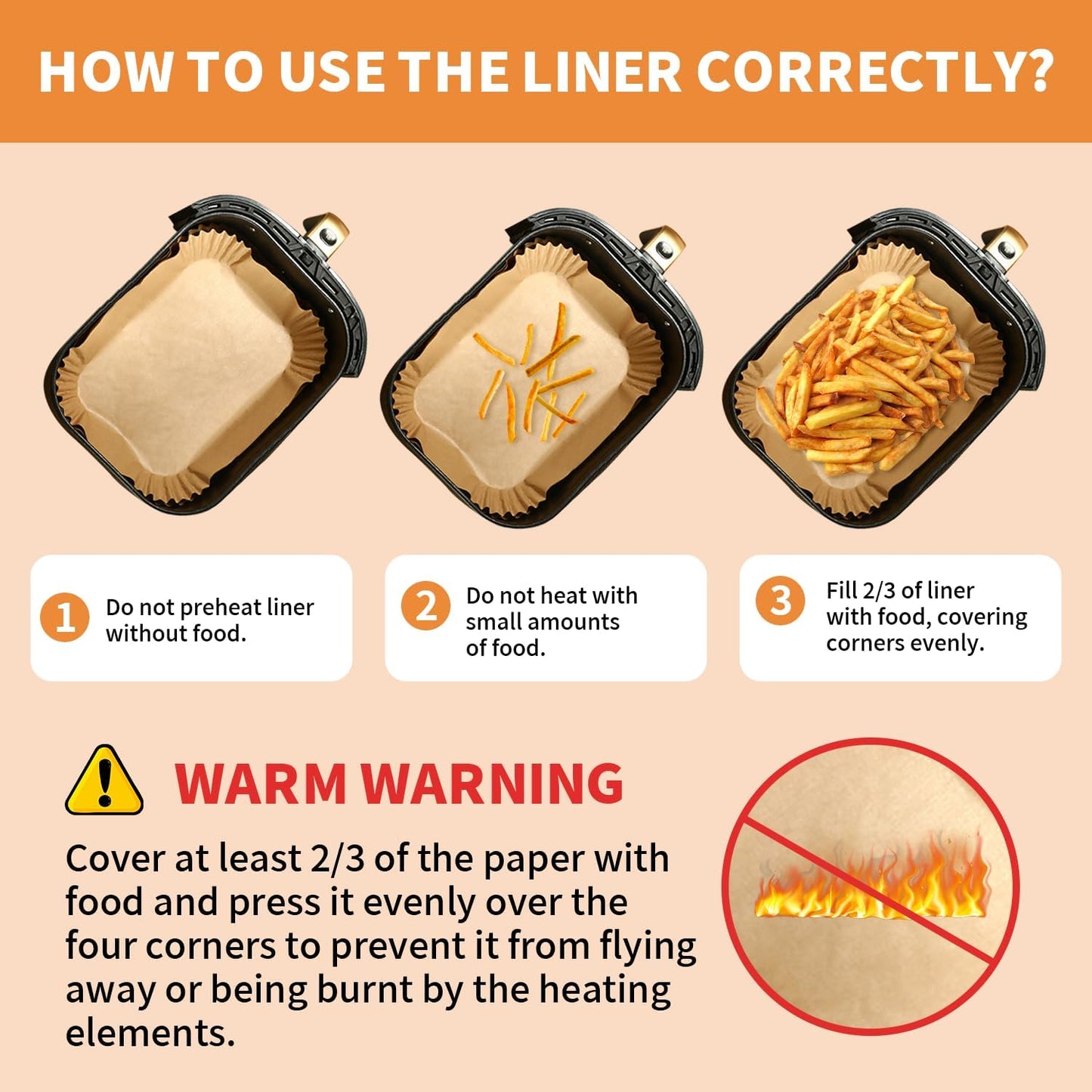 FIFHEN 150PC Air Fryer Liners, Ninja Air Fryer Paper Liners Disposable, Air Fryer Accessories for Ninja AF300UK AF400UK SL400UK, Compatible with Ninja, Keplin, Tower, Salter and Other Dual Zone Air Fryer